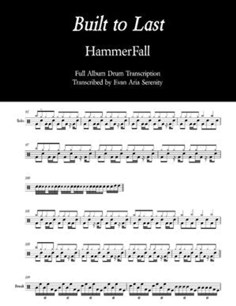 HammerFall - Built to Last: Full Album Drum Transcription