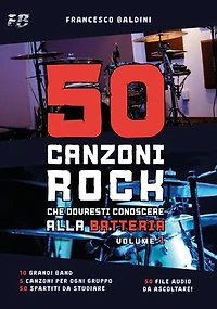 50 CANZONI ROCK CHE DOVRESTI CONOSCERE ALLA BATTERIA (Volume 1): Con spartiti, trascrizioni e audio dei più grandi successi degli anni '90 e 2000