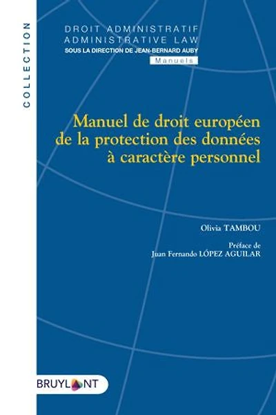Manuel de droit européen la protection des données à caractère personnel