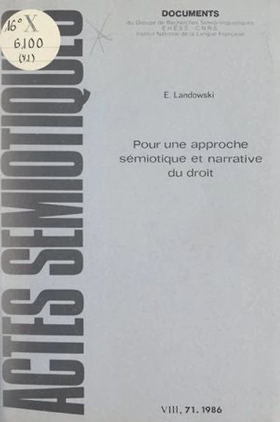 Pour une approche sémiotique et narrative du droit