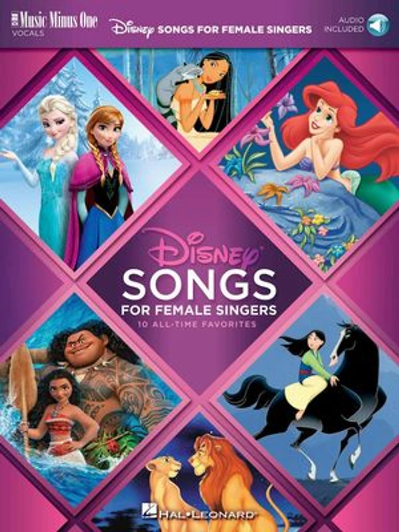 Disney Songs For Female Singers: 10 All-time Favorites With Fully-orchestrated Backing Tracks Music Minus One Vocals