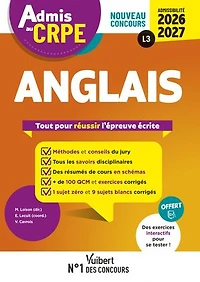 Admis au CRPE 2026-2027 - Anglais : Epreuve écrite d’admissibilité L3: Toutes les clés de la réussite