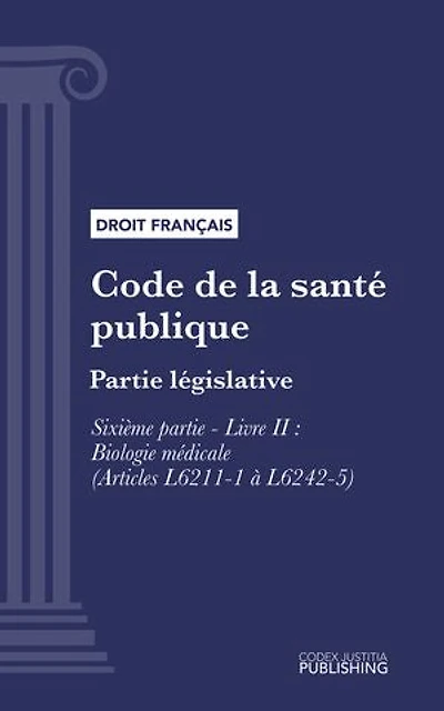 Code de la santé publique: Partie législative - Sixième partie : Etablissements et services de santé. - Livre II : Biologie médicale (droit français)
