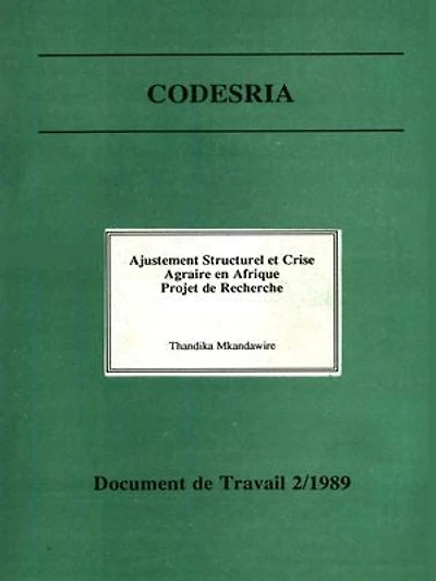 Ajustement structurel et crise agraire en Afrique