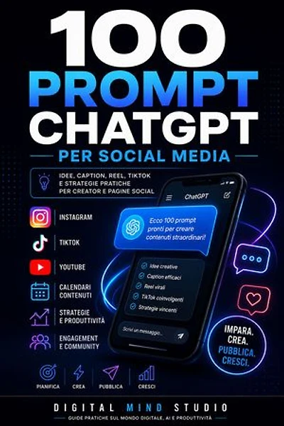 100 Prompt ChatGPT per Social Media: Idee, Caption, Reel, TikTok e Strategie Pratiche per Creator e Pagine Social