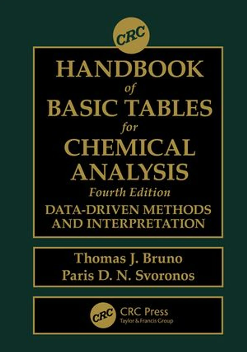 CRC Handbook of Basic Tables for Chemical Analysis: Data-Driven Methods and Interpretation