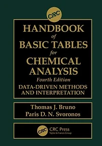 CRC Handbook of Basic Tables for Chemical Analysis: Data-Driven Methods and Interpretation