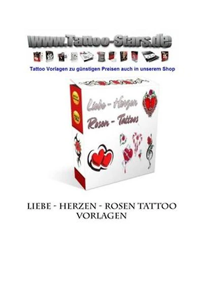 Liebe - Herzen - Rosen Tattoo Vorlagen: Große Auswahl an hochwertigen Tattoo Design Vorlagen mit dem Motiv Liebe - Herzen - Rosen.: Starke Designs und präzise Linienführung die jedes Tattoo Herz höher schlagen lassen !
