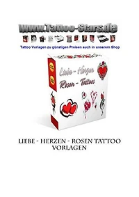 Liebe - Herzen - Rosen Tattoo Vorlagen: Große Auswahl an hochwertigen Tattoo Design Vorlagen mit dem Motiv Liebe - Herzen - Rosen.: Starke Designs und präzise Linienführung die jedes Tattoo Herz höher schlagen lassen !