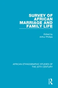 Survey Of African Marriage And Family Life