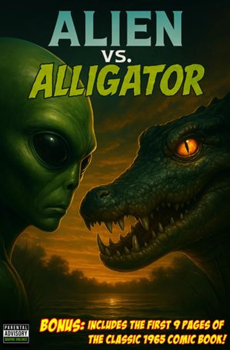Alien vs. Alligator: A Cinematic Graphic Novel with Bonus Retro 1960s-Style Comic