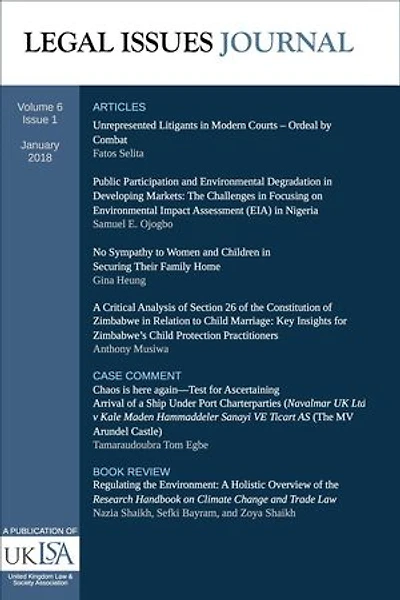 Legal Issues Journal 6(1): Legal Issues Journal, #6.1