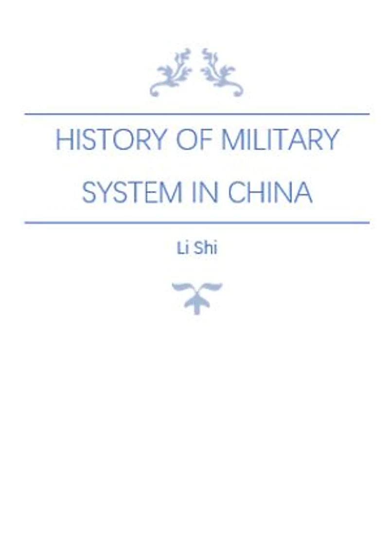 History of Military System in China