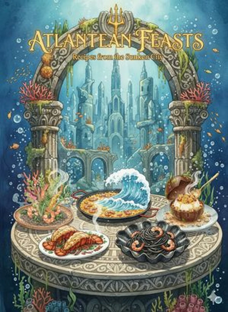 Atlantis Recipe Book: Mythical Lost City Dishes Cookbook (PDF Printable): Discover the mythical flavors of Atlantis in this enchanting recipe collection, designed for food lovers, fantasy enthusiasts, and creative kitchen magicians alike