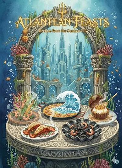 Atlantis Recipe Book: Mythical Lost City Dishes Cookbook (PDF Printable): Discover the mythical flavors of Atlantis in this enchanting recipe collection, designed for food lovers, fantasy enthusiasts, and creative kitchen magicians alike
