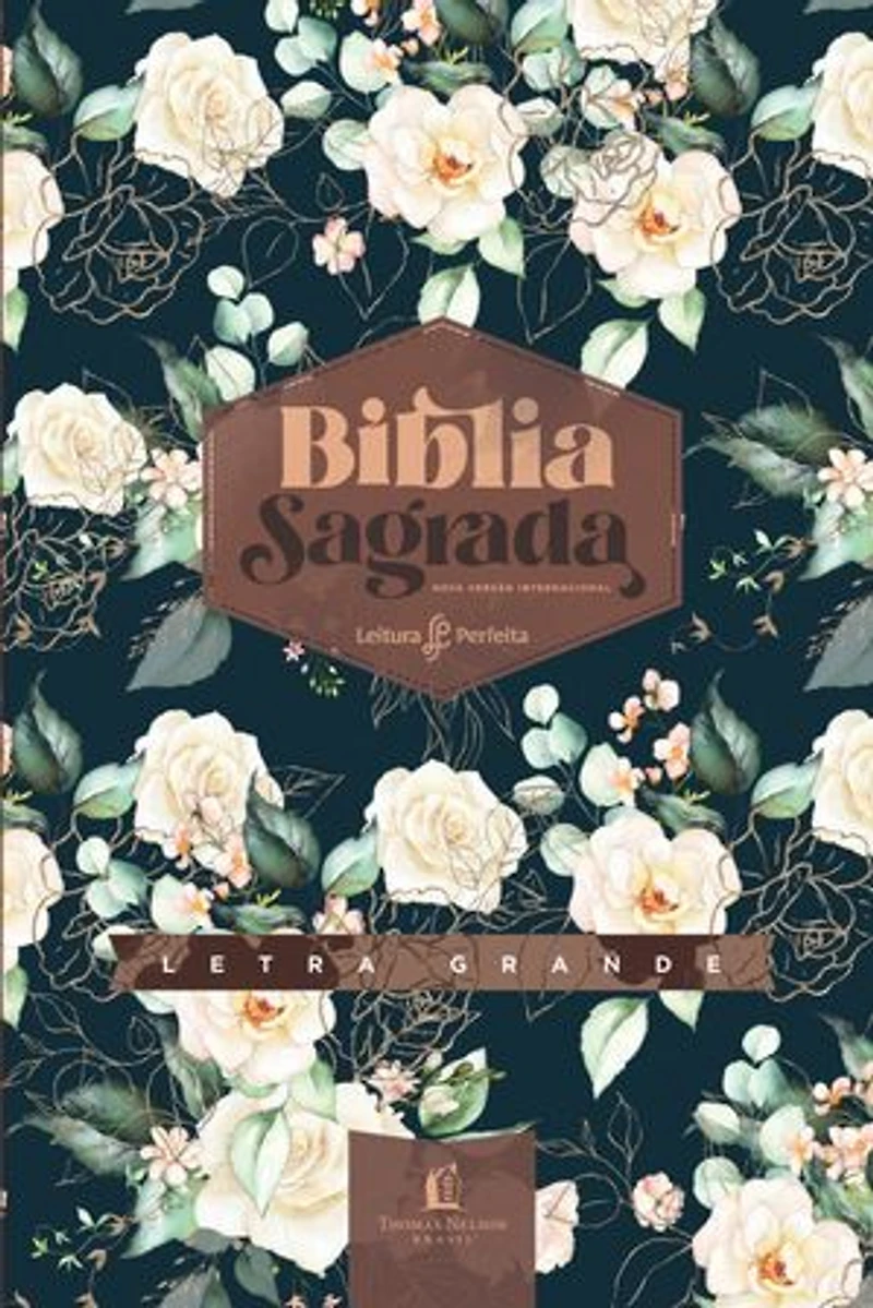 Bíblia NVI, Capa luxo, Rosas, Com Espaço para Anotações, Letra Grande