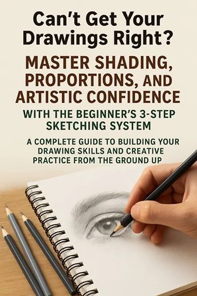 Can’t Get Your Drawings Right? Master Shading, Proportions, and Artistic Confidence with the Beginner’s 3-Step Sketching System
