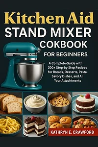 KitchenAid Stand Mixer Cookbook for Beginners: A Complete Guide with 200+ Step-by-Step Recipes for Breads, Desserts, Pasta, Savory Dishes, and All Your Attachments