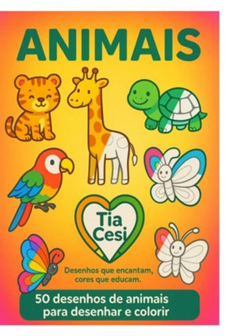 Animais: 50 Desenhos Para Colorir