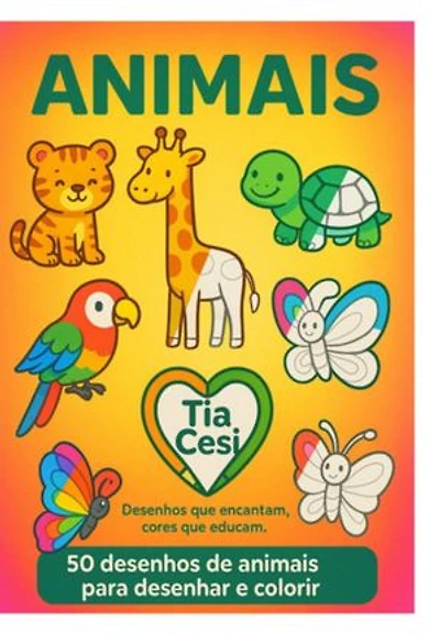 Animais: 50 Desenhos Para Colorir