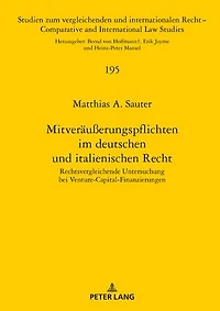 Mitveraeußerungspflichten im deutschen und italienischen Recht: Rechtsvergleichende Untersuchung bei Venture-Capital-Finanzierungen