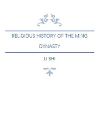 Religious History of the Ming Dynasty