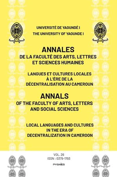 Annales Vol 26: Langues et cultures locales à l'ère de la décentralisation au Cameroun