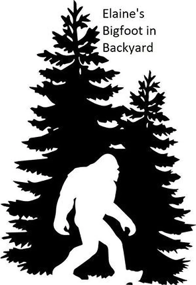 Elaines Bigfoot in Backyard