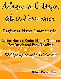 Adagio in C Major Glass Harmonica Beginner Piano Sheet Music