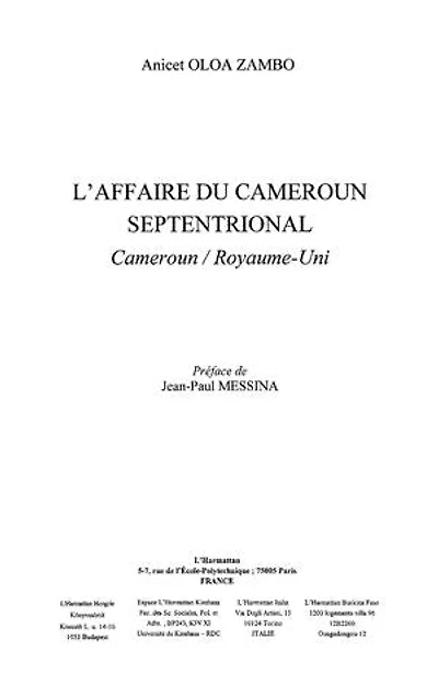 L'affaire du Cameroun septentrional: Cameroun/Royaume-Uni