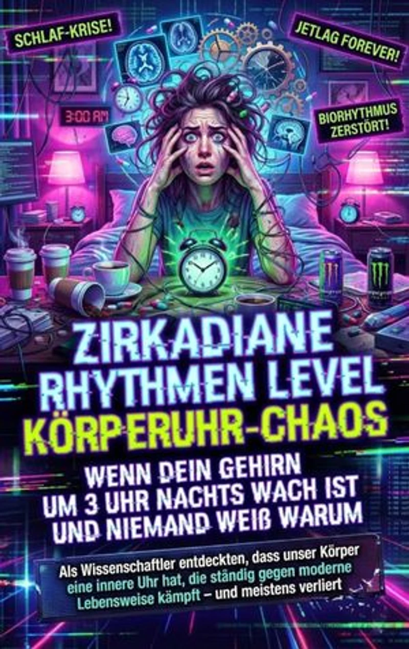 Zirkadiane Rhythmen Level Körperuhr-Chaos: Wenn dein Gehirn um 3 Uhr nachts wach ist und niemand weiß warum: Als Wissenschaftler entdeckten, dass unser Körper eine innere Uhr hat, die ständig gegen moderne Lebensweise kämpft – und meistens verliert