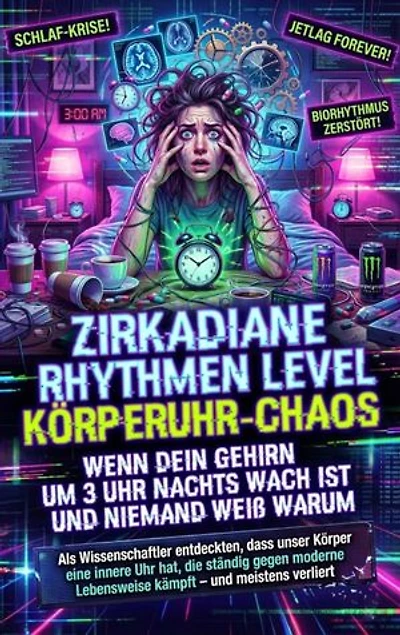 Zirkadiane Rhythmen Level Körperuhr-Chaos: Wenn dein Gehirn um 3 Uhr nachts wach ist und niemand weiß warum: Als Wissenschaftler entdeckten, dass unser Körper eine innere Uhr hat, die ständig gegen moderne Lebensweise kämpft – und meistens verliert