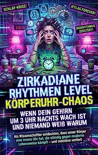 Zirkadiane Rhythmen Level Körperuhr-Chaos: Wenn dein Gehirn um 3 Uhr nachts wach ist und niemand weiß warum: Als Wissenschaftler entdeckten, dass unser Körper eine innere Uhr hat, die ständig gegen moderne Lebensweise kämpft – und meistens verliert