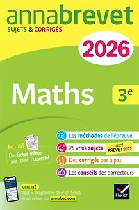 Maths 3e: nouveau brevet 2026