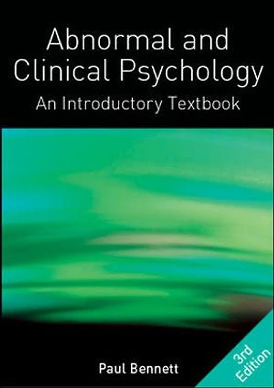 Abnormal And Clinical Psychology: An Introductory Textbook