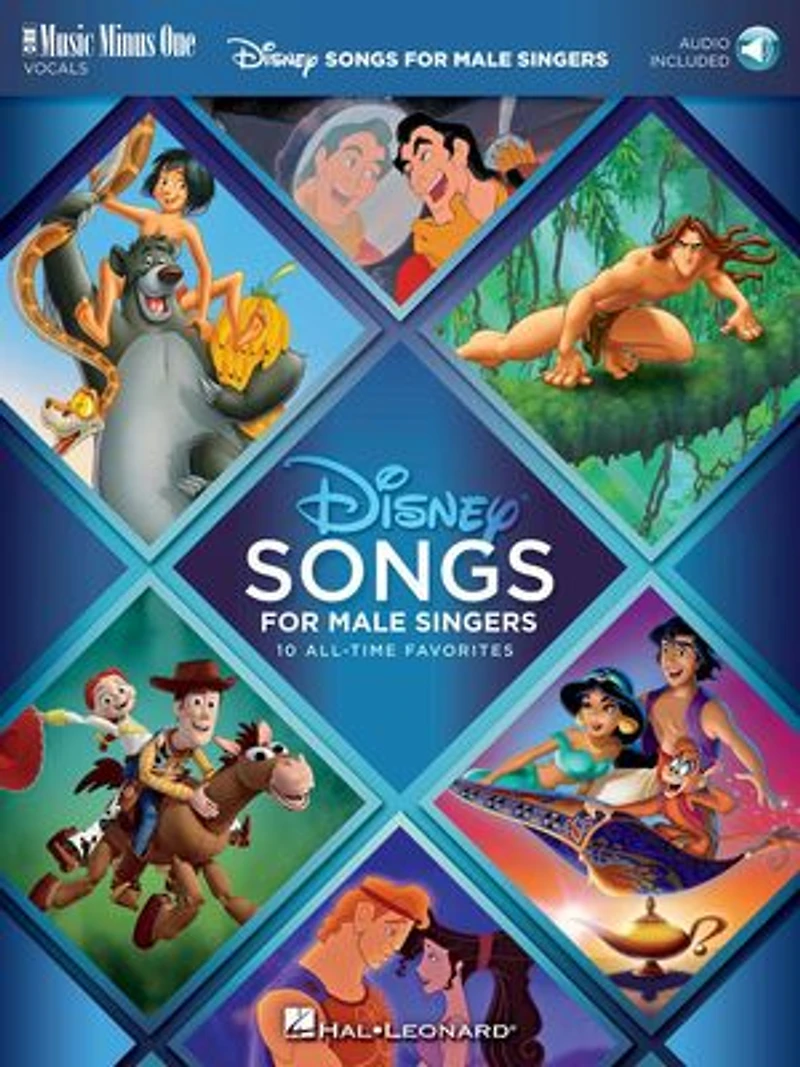 Disney Songs For Male Singers: 10 All-time Favorites With Fully-orchestrated Backing Tracks Music Minus One Vocals
