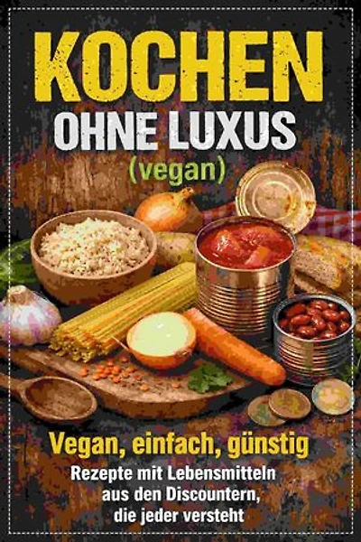 Kochen ohne Luxus (vegan): Vegan, einfach, günstig – Rezepte mit Lebensmitteln aus den Discountern., die jeder versteht