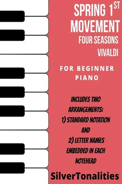 Spring First Movement Four Seasons Beginner Piano Sheet Music Combo