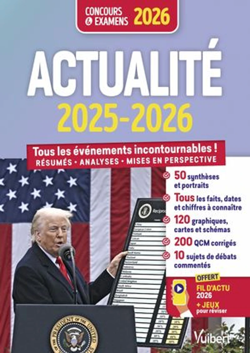 Actualité 2025-2026 - Concours et examens - Fil d'actu 2026 et jeux interactifs offerts: Tous les événements incontournables - Résumés, analyses et mises en perspective