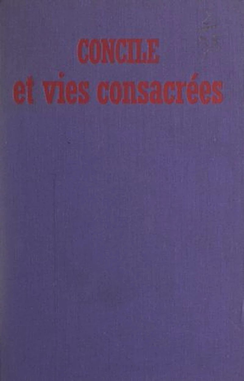 Concile et vies consacrées