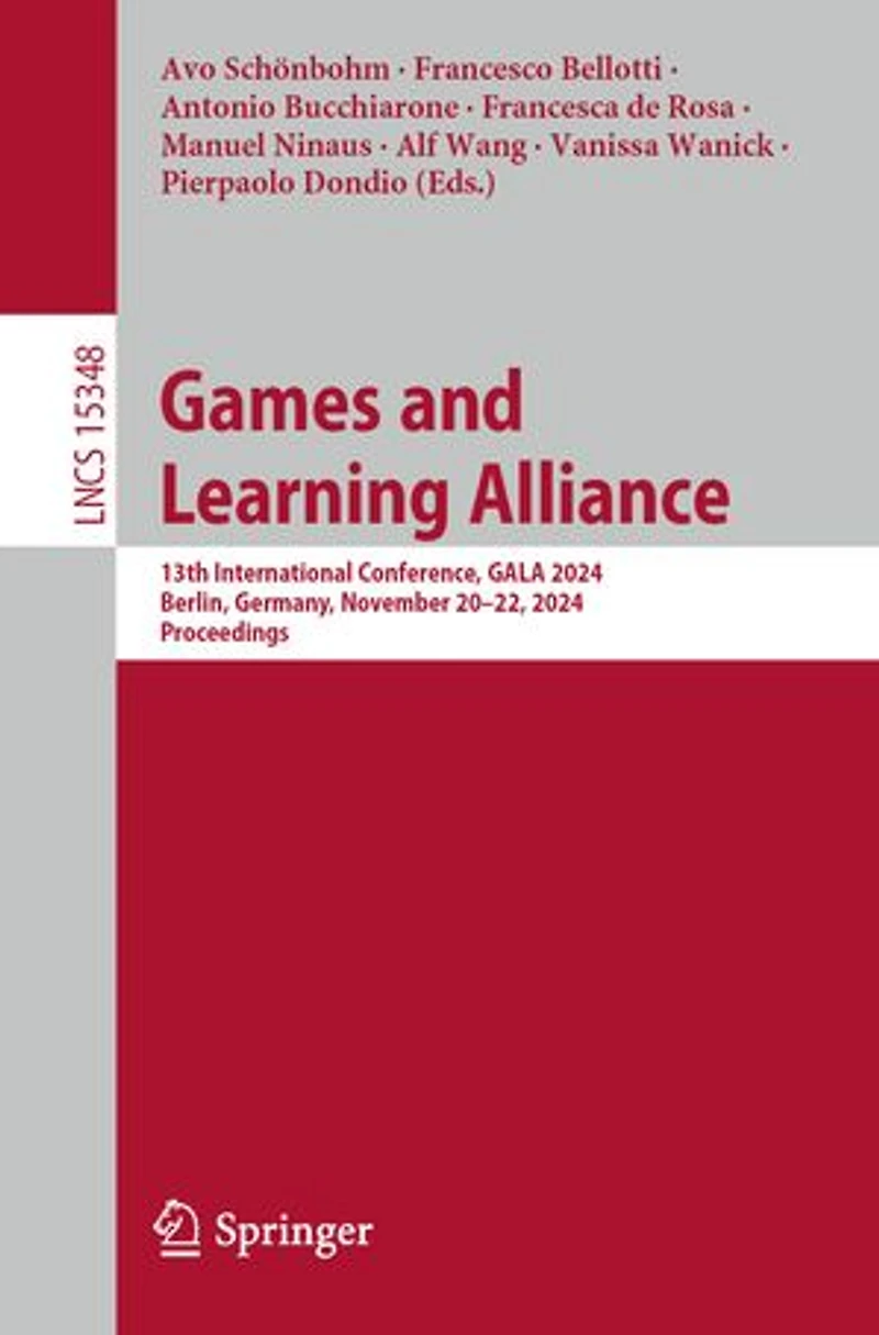 Games and Learning Alliance: 13th International Conference, GALA 2024, Berlin, Germany, November 20-22, Proceeding: Proceedings