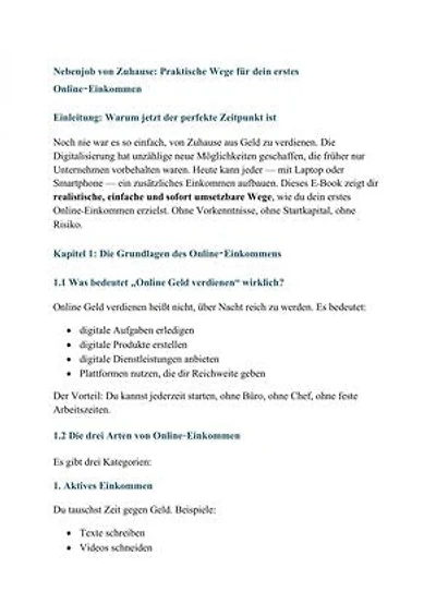 "Nebenjob von Zuhause: Praktische Wege für dein erstes Online-Einkommen": Nebenjob von Zuhause: