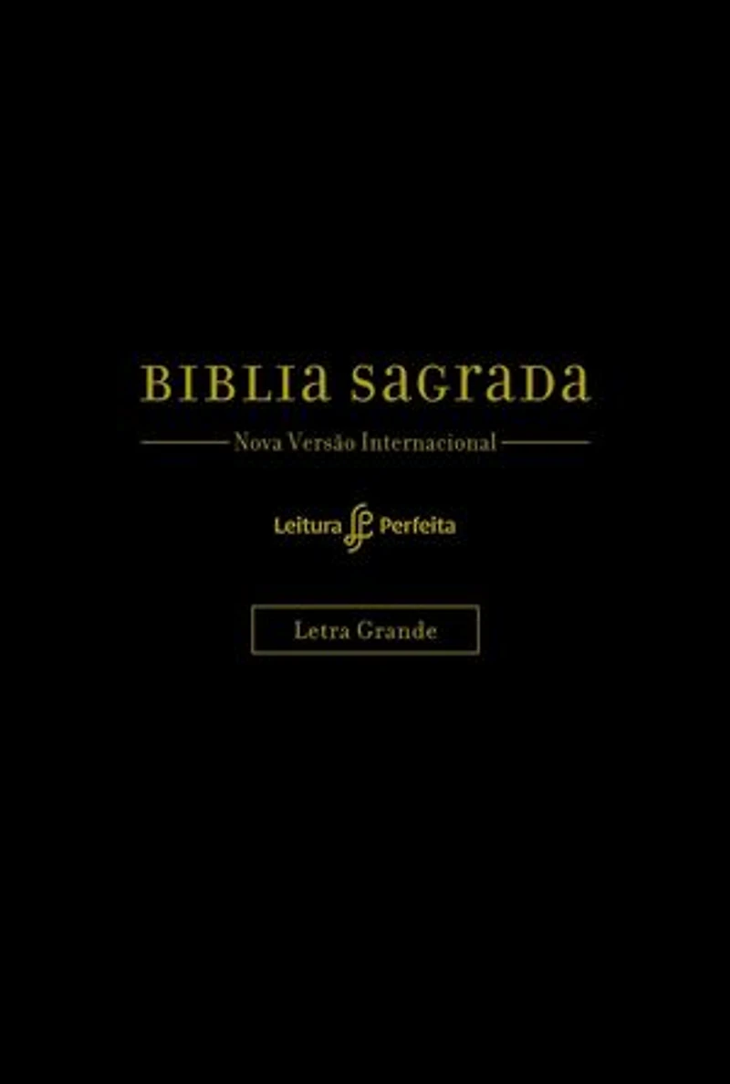 Bíblia NVI, Capa luxo preta, Letra Grande, Com Espaço para Anotações