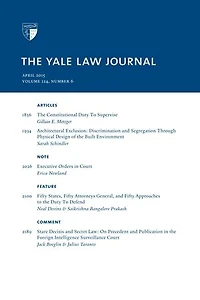 Yale Law Journal: Volume 124, Number 6 - April 2015