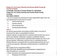 test bank Maternity and Womens Health Care,10th Edition Test Bank