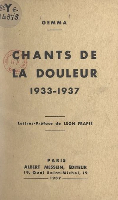 Chants de la douleur, 1933-1937