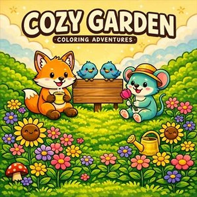 Cozy Garden: Coloring Book for Adults and Teens Featuring Super Cute Gardens with Easy and Simple Designs for Relaxation: Coloring Adventure