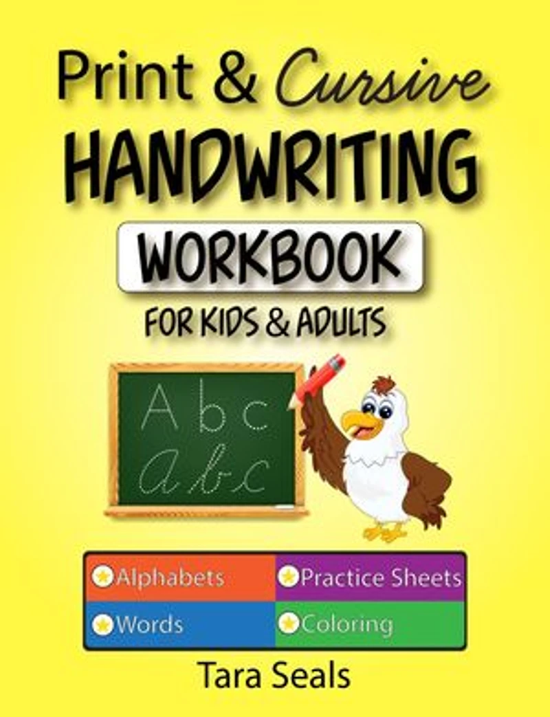 Print & Cursive Handwriting Workbook for Kids & Adults