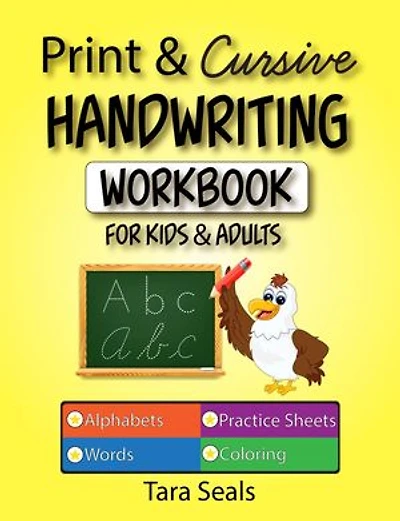 Print & Cursive Handwriting Workbook for Kids & Adults