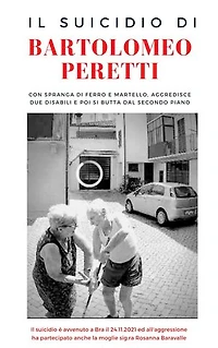 Il suicidio di Bartolomeo Peretti: Con Spranga di ferro e Martello, aggredisce due disabili e poi si butta dal secondo piano